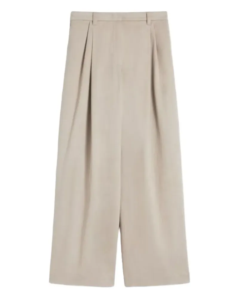 Max Mara Wide-Leg-Hose mit Bundfalten - Nude Nude