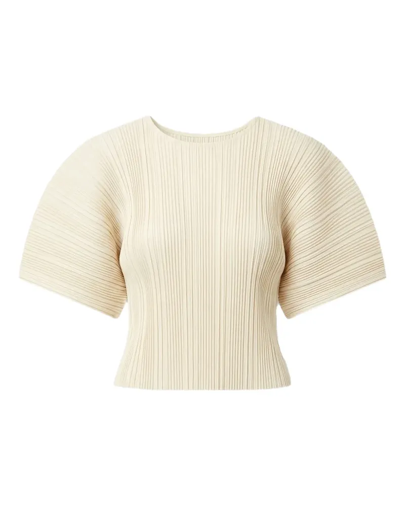 Issey Miyake Plissiertes T-Shirt - Nude Nude