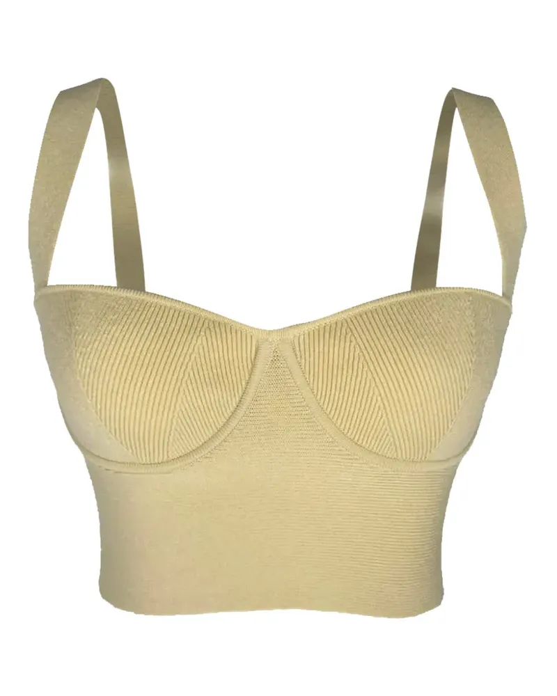 GALVAN knitted crop top - Nude Nude