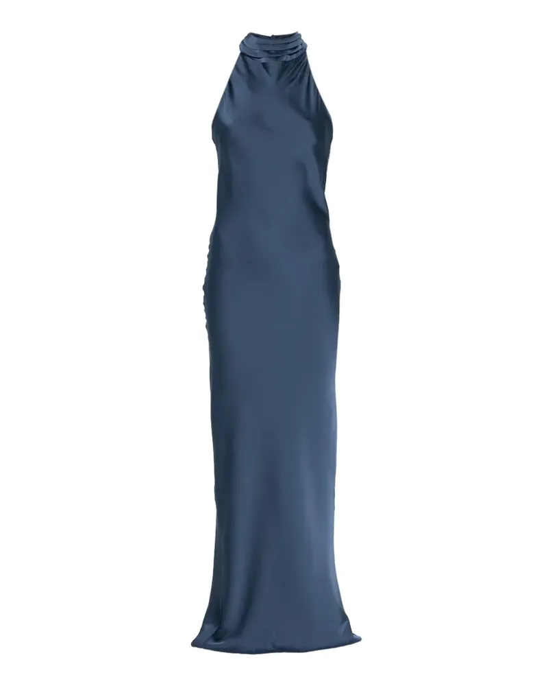 ACTUALEE halterneck open-back maxi dress - Blau Blau