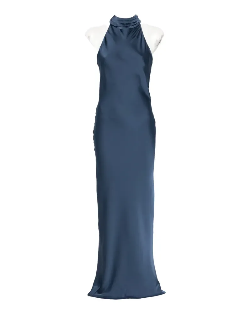 ACTUALEE halterneck open-back maxi dress - Blau Blau