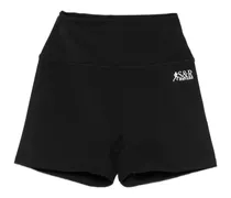 Radlerhose mit Logo-Print - Schwarz