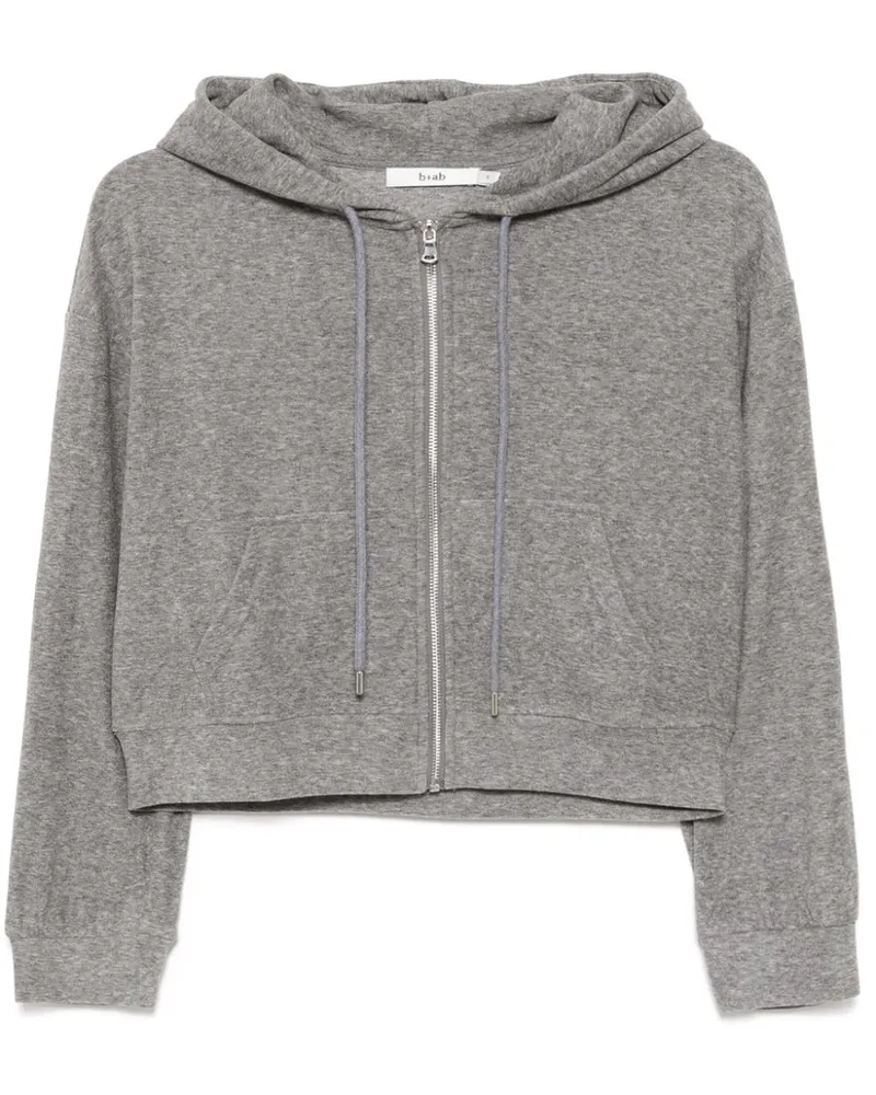 b+ab Hoodie mit Reißverschluss - Grau Grau