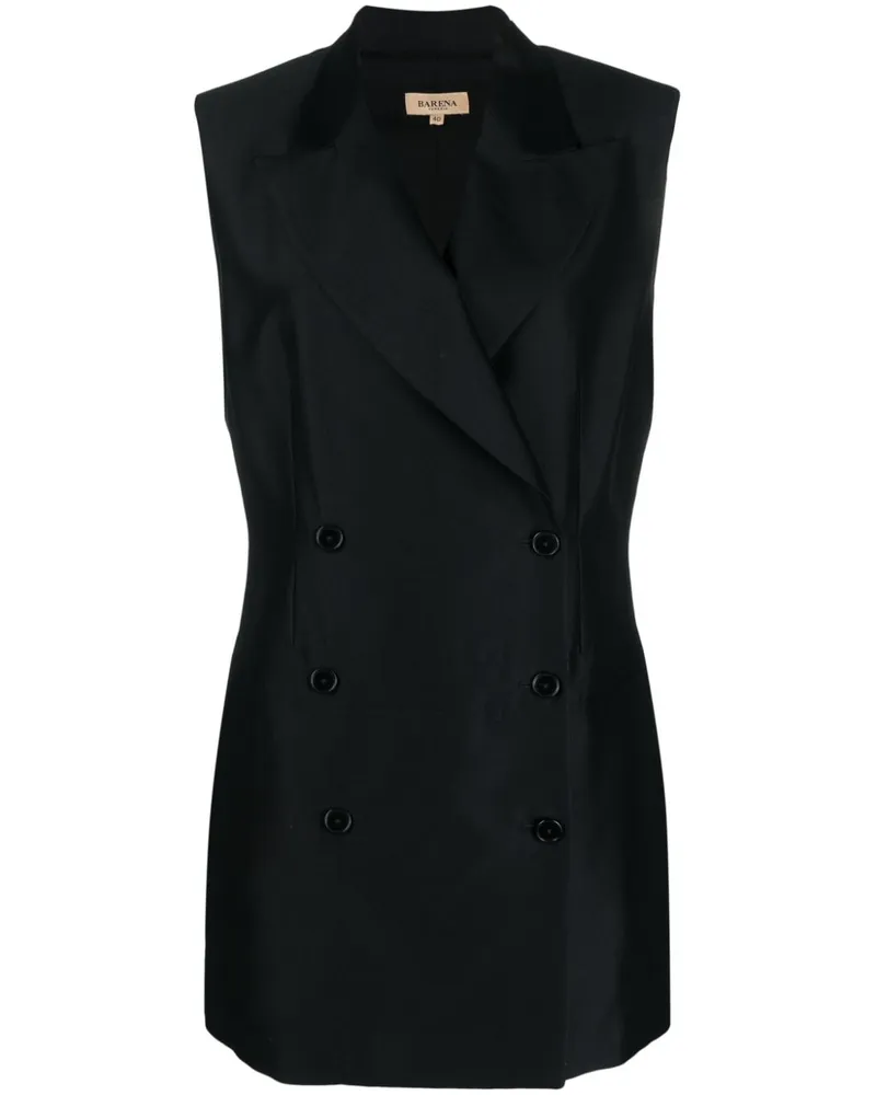 BARENA Doppelreihiges Bellini Minikleid - Schwarz Schwarz