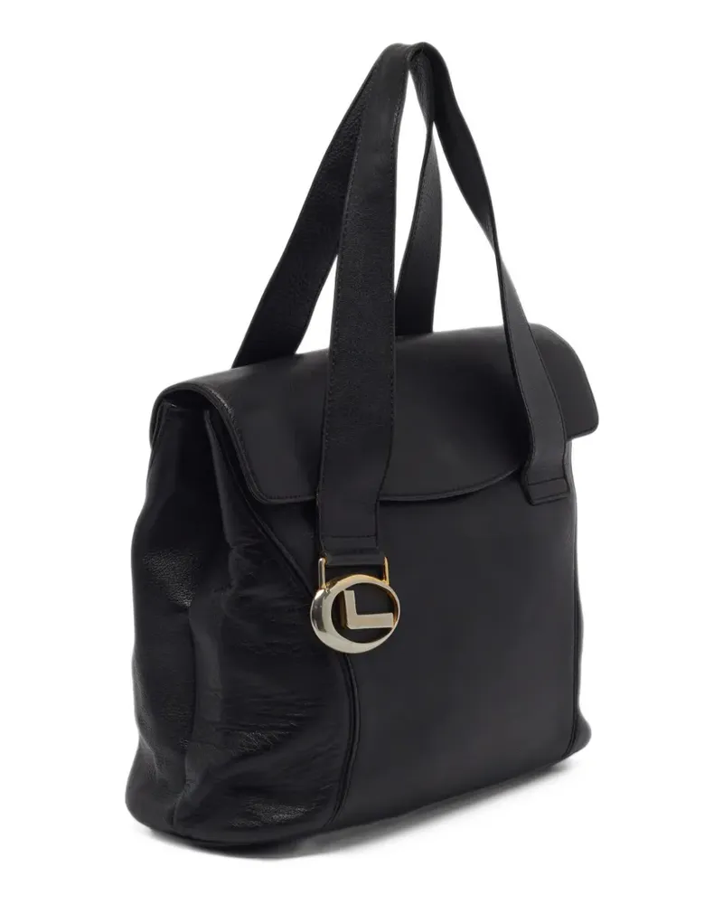 Lancel logo-plaque leather satchel bag - Schwarz Schwarz