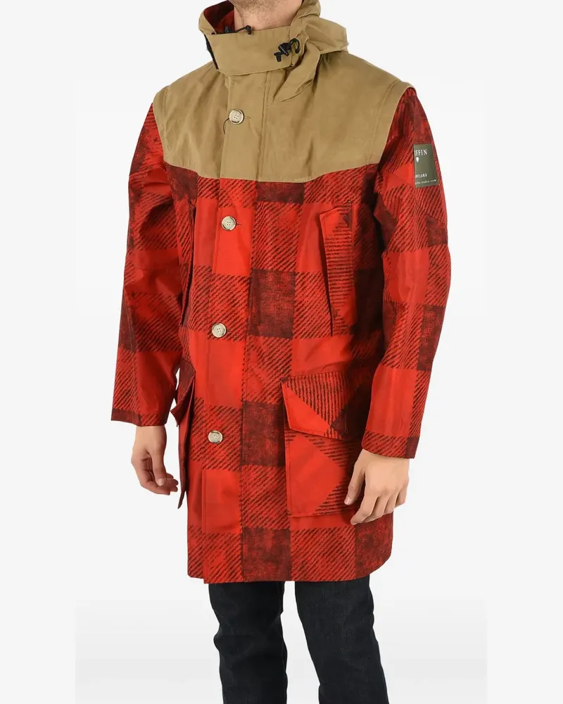Woolrich Parka mit Kontrasteinsatz - Rot Rot