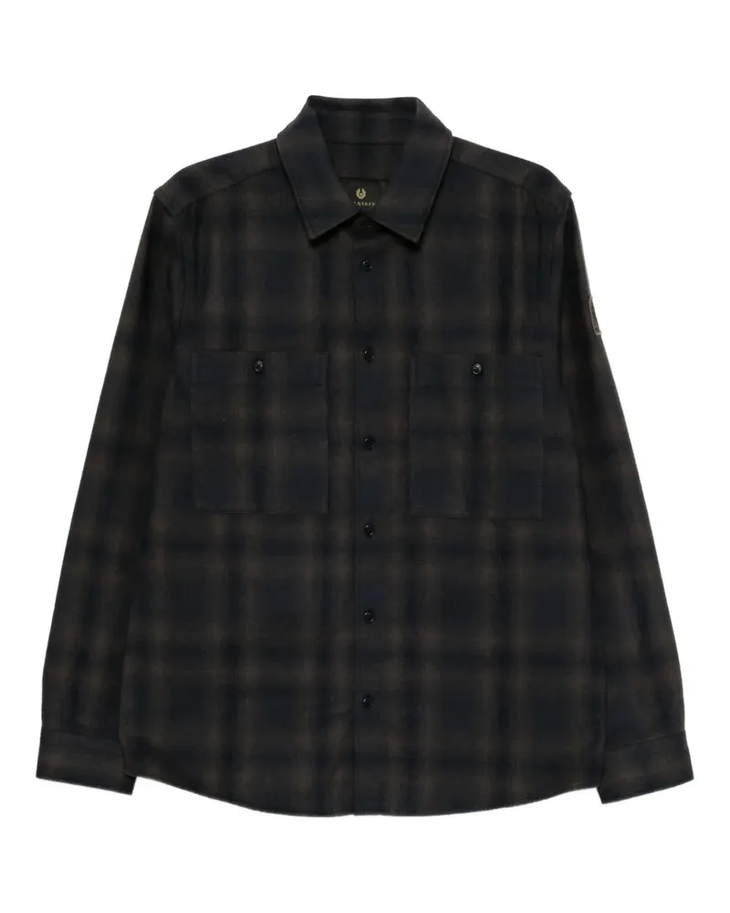 Belstaff Hemd mit Logo-Patch - Braun Braun