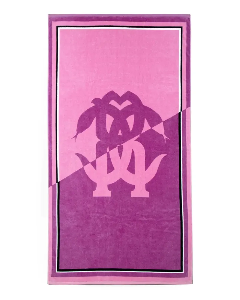 Roberto Cavalli Home Mirror Snake Badetuch - Rosa Rosa