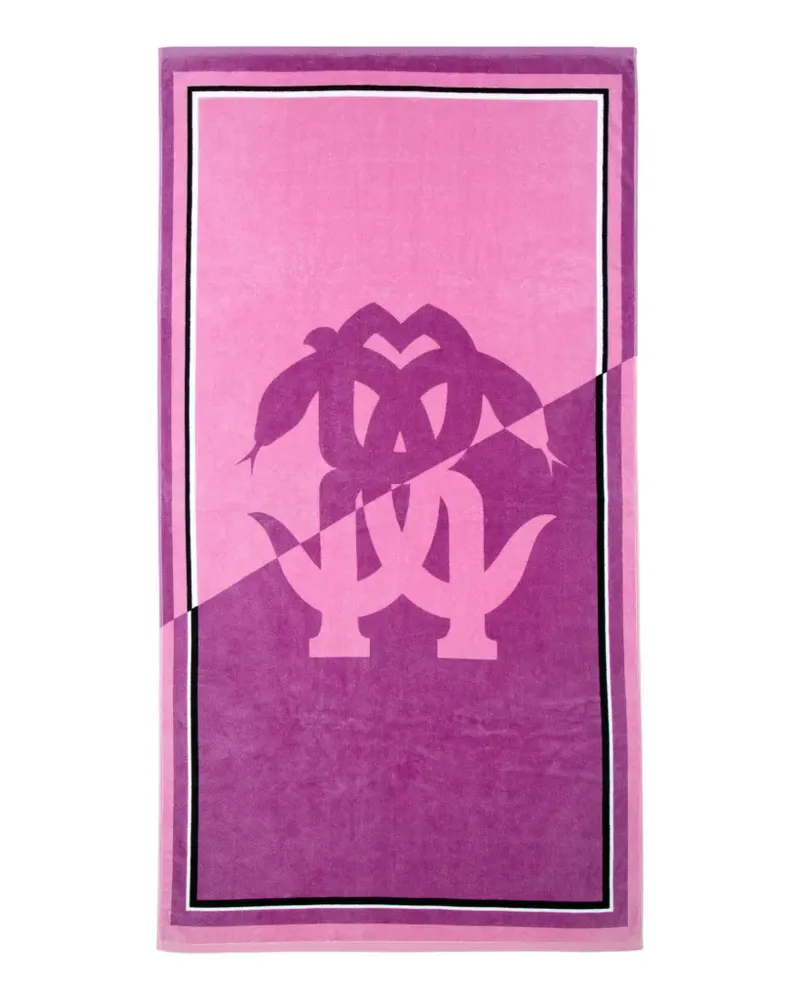 Roberto Cavalli Home Mirror Snake Badetuch - Rosa Rosa