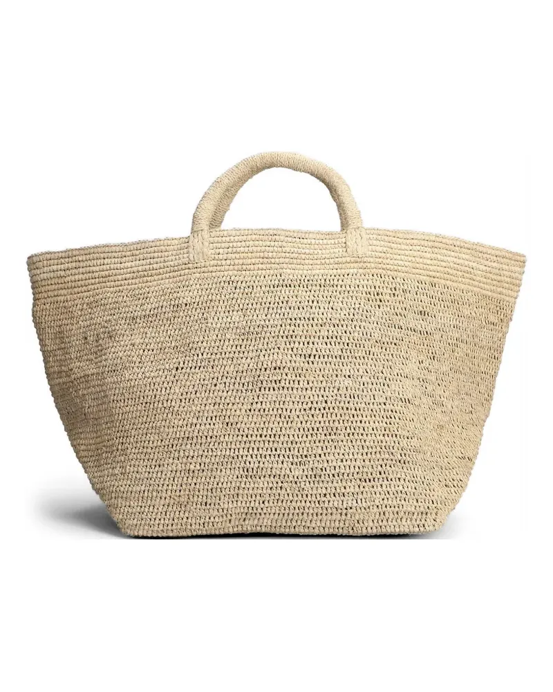 IBELIV Vanilla woven-design tote bag - Nude Nude