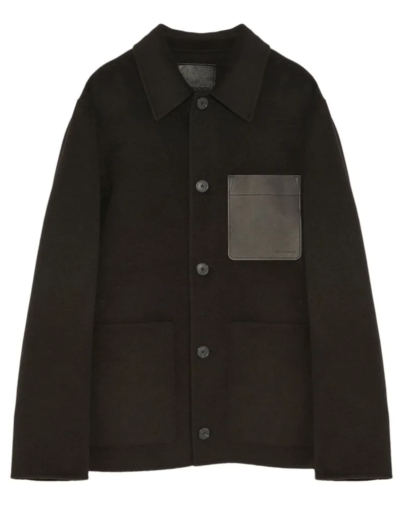 Yves Salomon Hemdjacke mit Brusttasche - Schwarz Schwarz