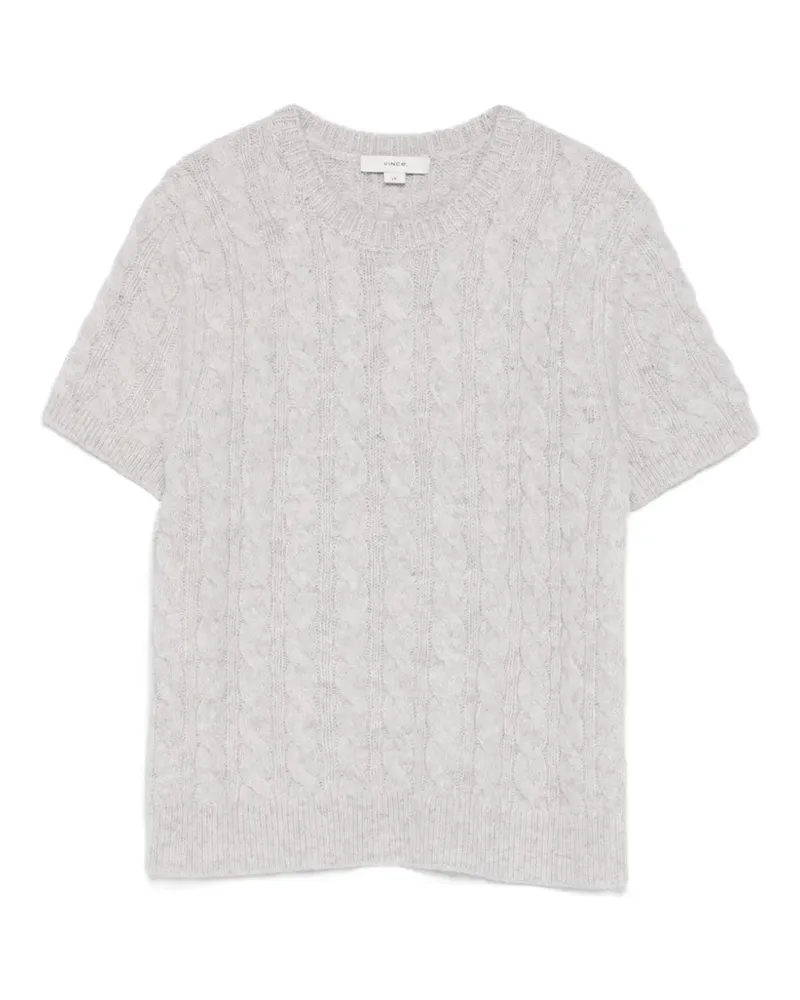 Vince cable-knit T-shirt - Grau Grau