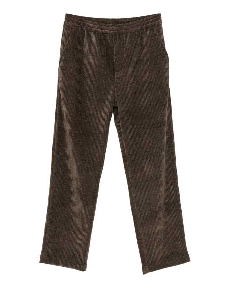 HOSIO corduroy elasticated-waistband trousers - Braun Braun