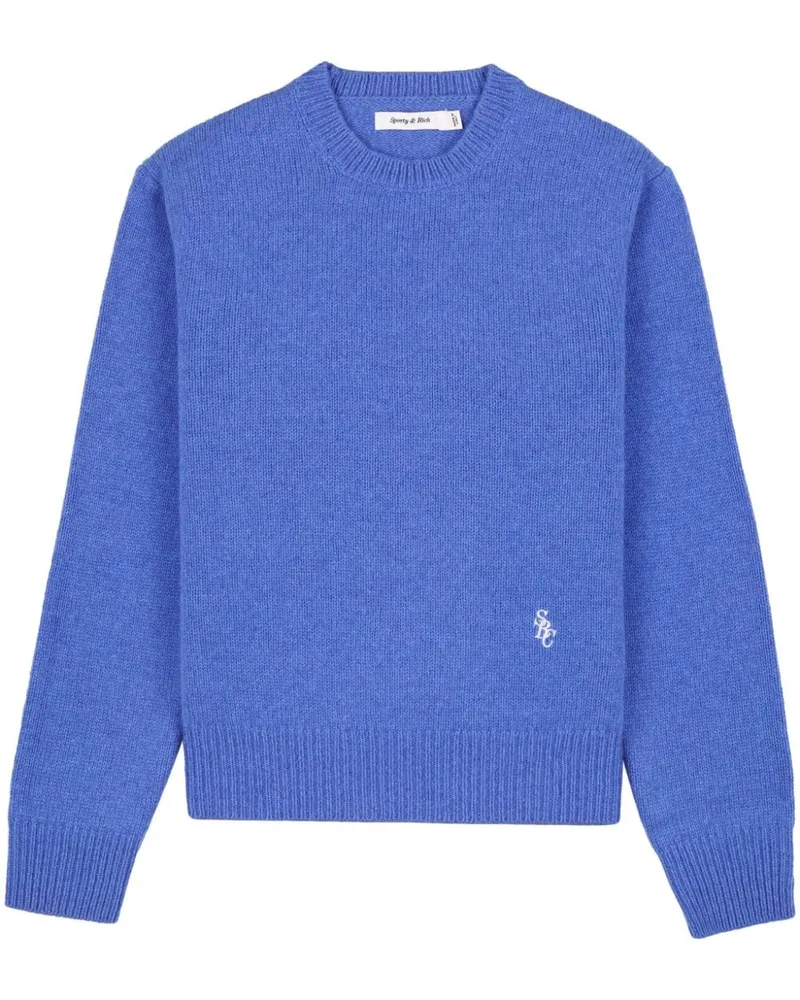 SPORTY & RICH SRC Pullover aus Wolle Blau