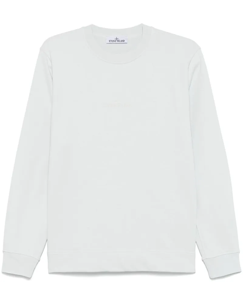 Stone Island Sweatshirt mit Logo-Stickerei - Blau Blau