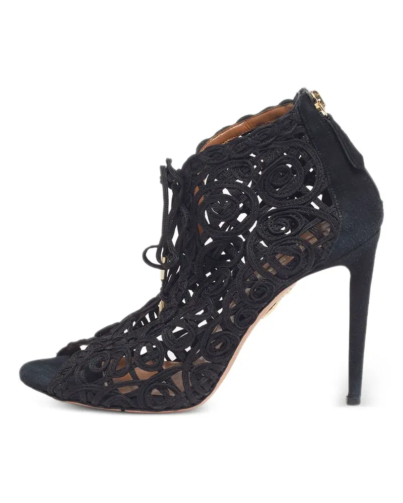 Aquazzura Peeptoe-Pumps mit Spitze - Schwarz Schwarz