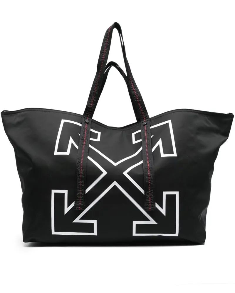 OFF-WHITE Große Heritage Day Off Tote Bag - Schwarz Schwarz