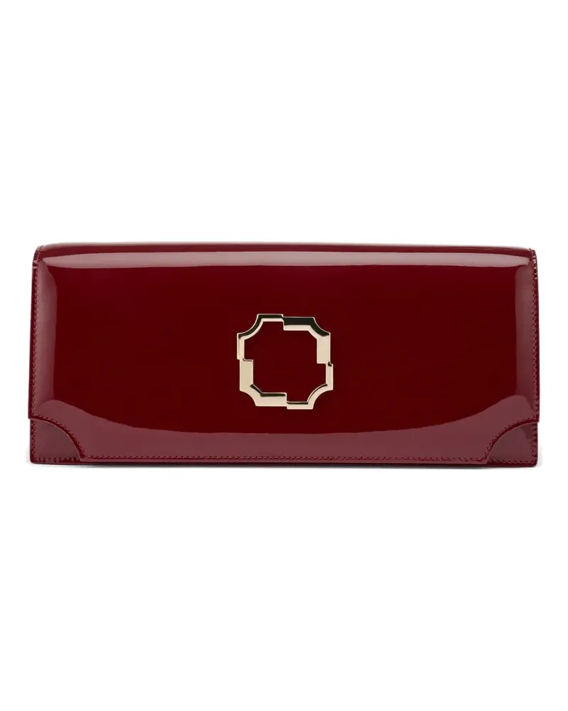 Malone Souliers Vivien patent-leather clutch bag - Rot Rot