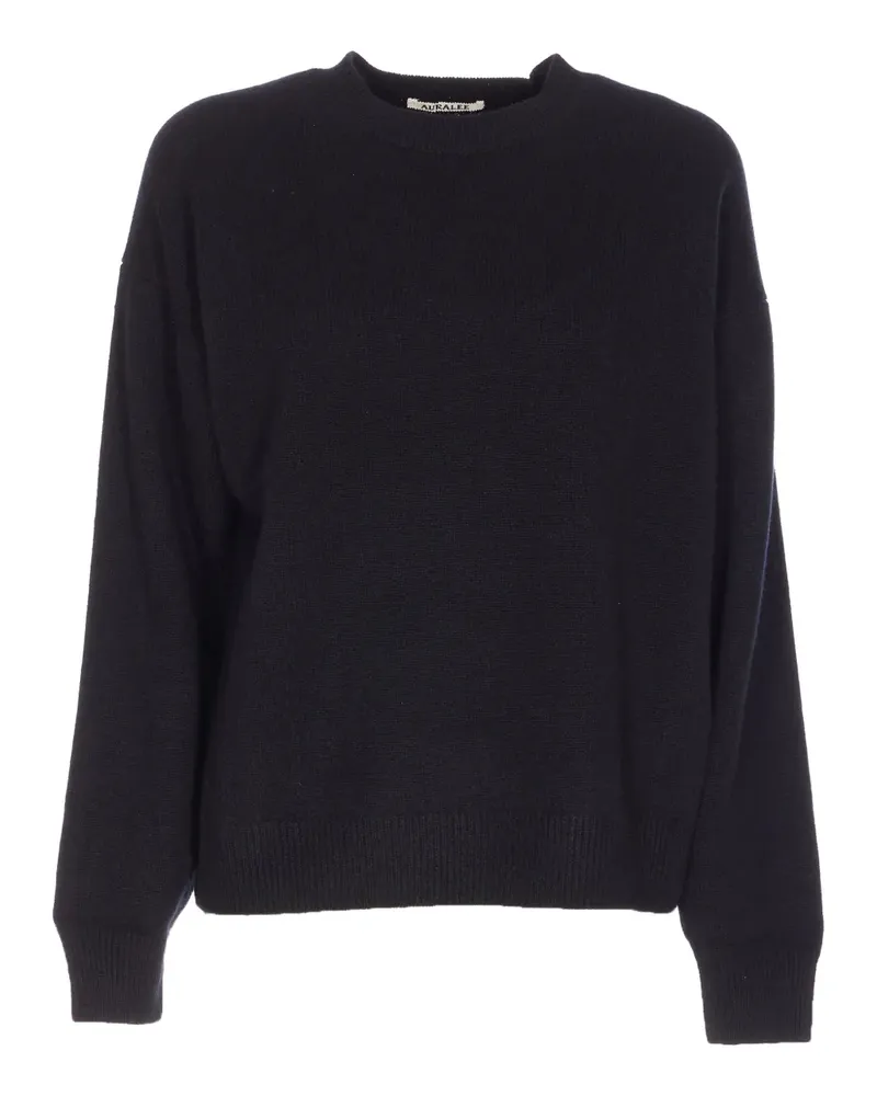 AURALEE Pullover mit rundem Ausschnitt - Schwarz Schwarz