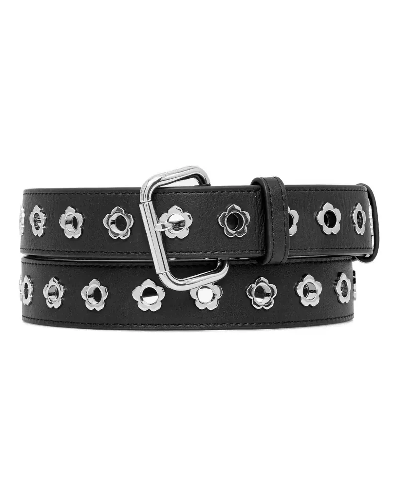 Kenzo floral-eyelet buckle belt - Schwarz Schwarz