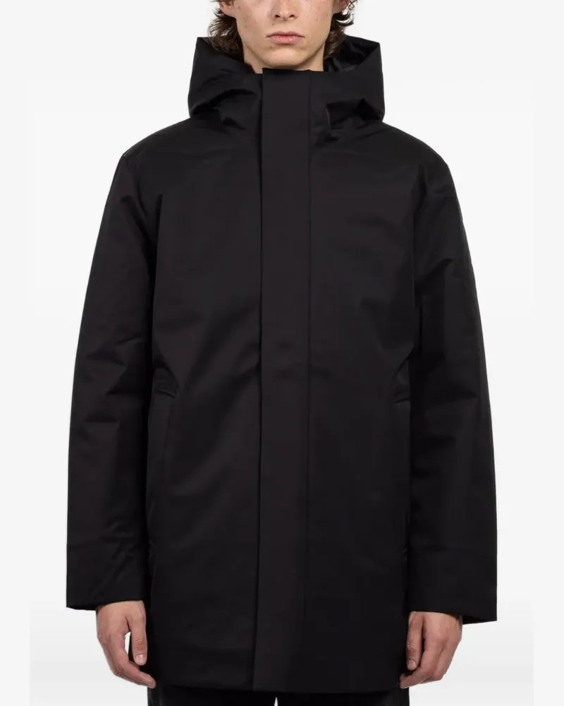 NN 07 zip-up coat - Schwarz Schwarz