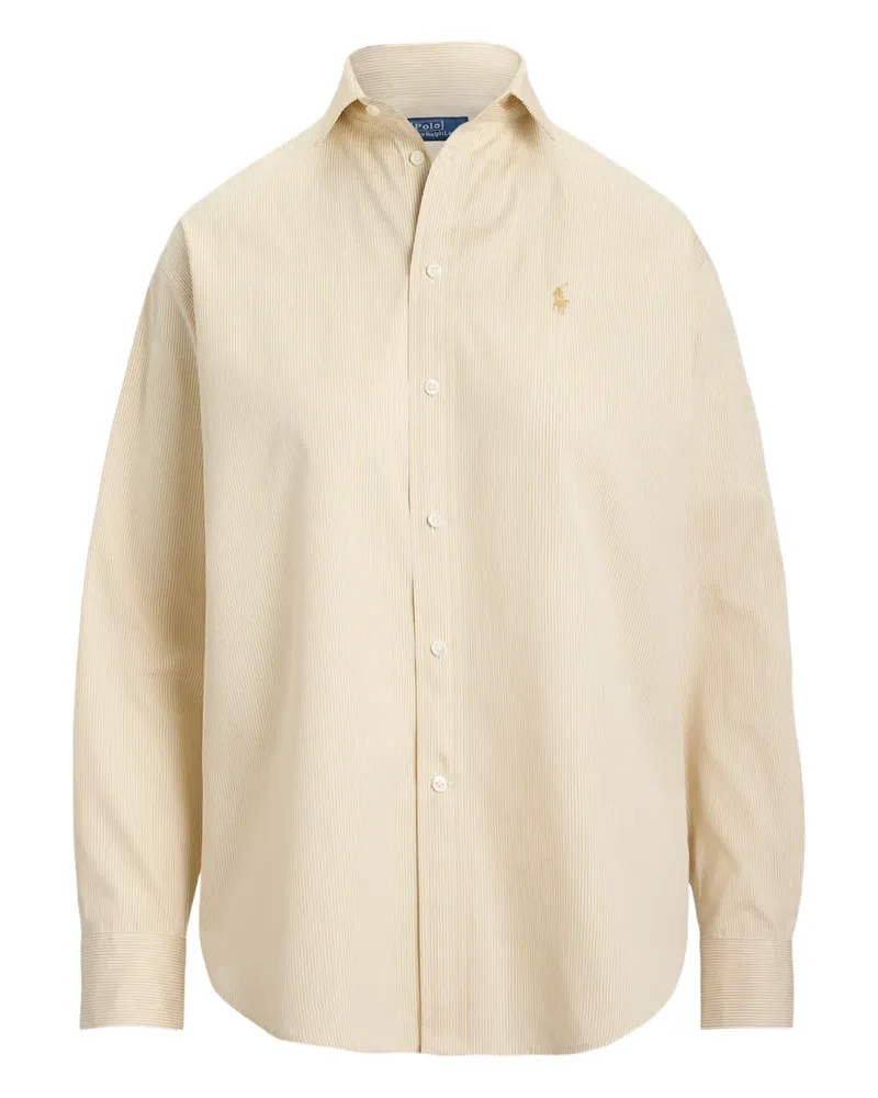Ralph Lauren Gestreiftes Hemd mit Polo Pony - Nude Nude