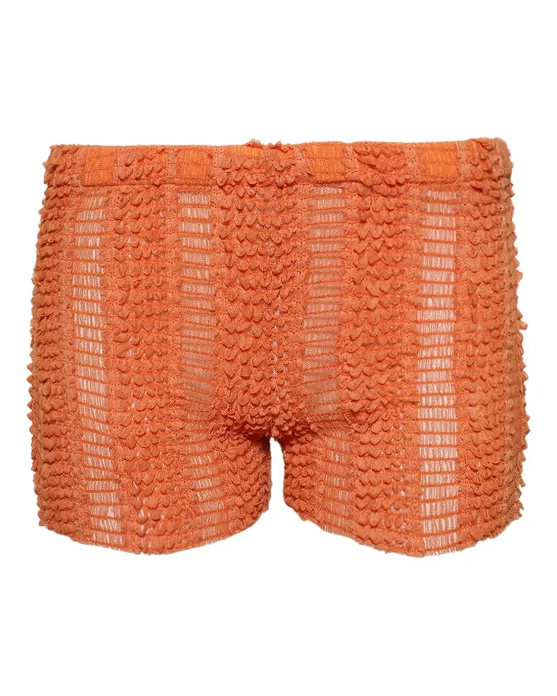 Roberta Einer Gesmokte Shorts mit Volants - Orange Orange
