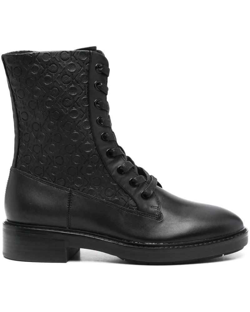 Calvin Klein Stiefel mit Logo - Schwarz Schwarz