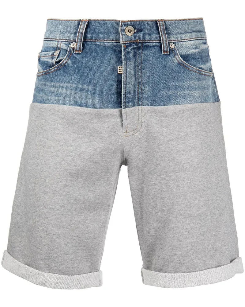 ROMEO HUNTE Ausgeblichene Jeans-Shorts Blau