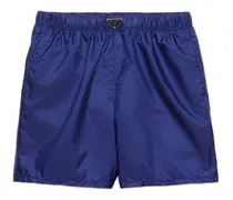 Badeshorts mit emailliertem Triangel-Logo - Blau