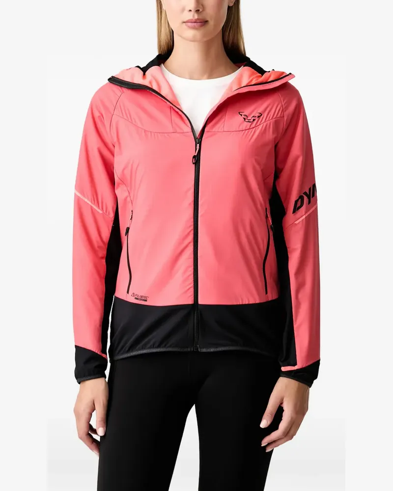 Dynafit Mezzalama Kapuzen-Sportjacke in Colour-Block-Optik - Rosa Rosa