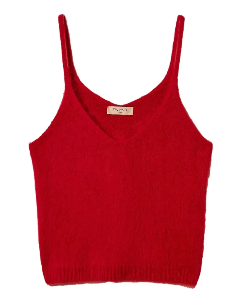 Twin-Set brushed wool blend top - Rot Rot