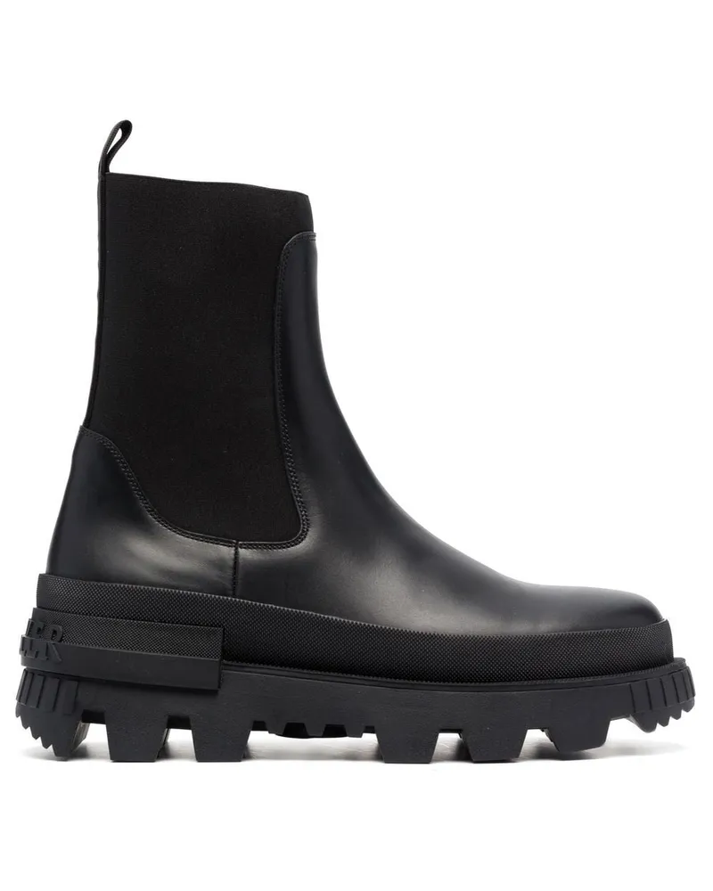 Moncler Chelsea-Boots mit Profilsohle Schwarz