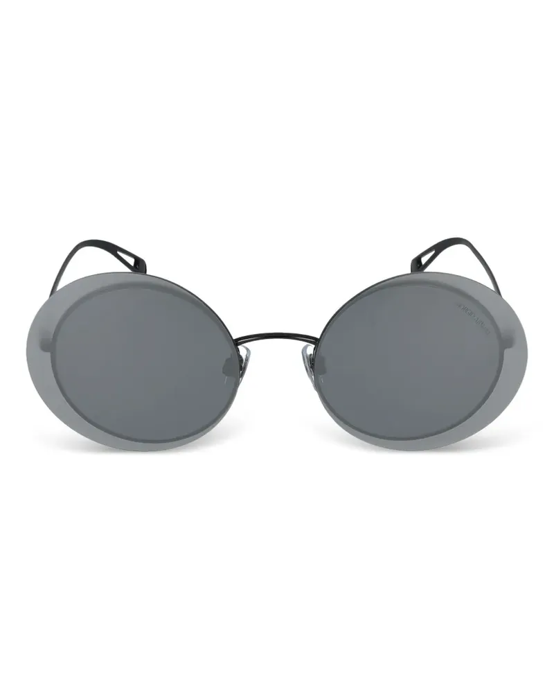 Giorgio Armani Sonnenbrille mit rundem Gestell - Grau Grau