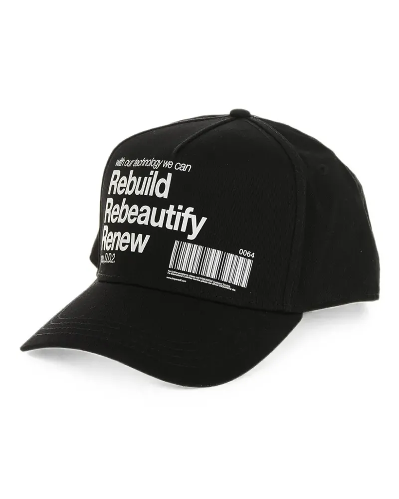Dsquared2 slogan-print baseball cap - Schwarz Schwarz