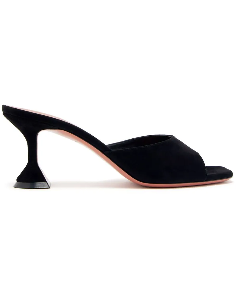 Amina Muaddi Lupita Sandalen 70mm - Schwarz Schwarz