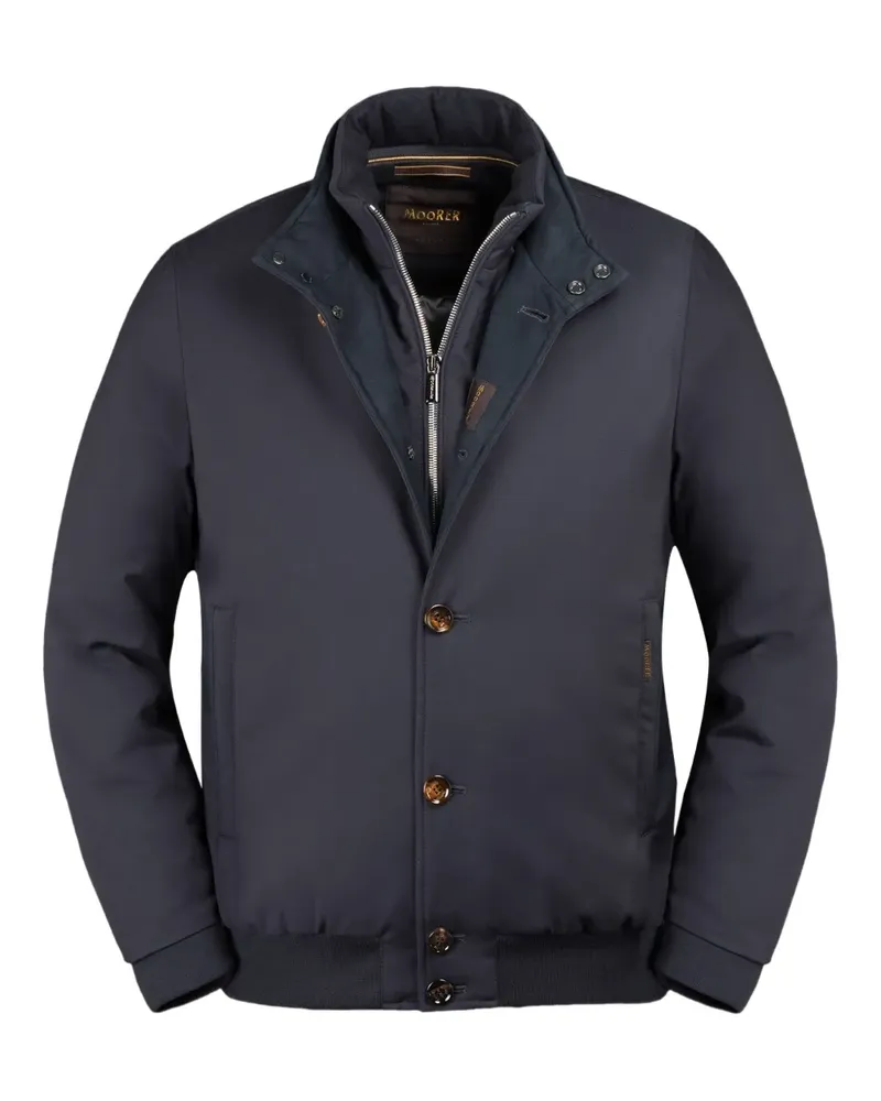 MOORER JANOS-PUM button zip jacket - Blau Blau