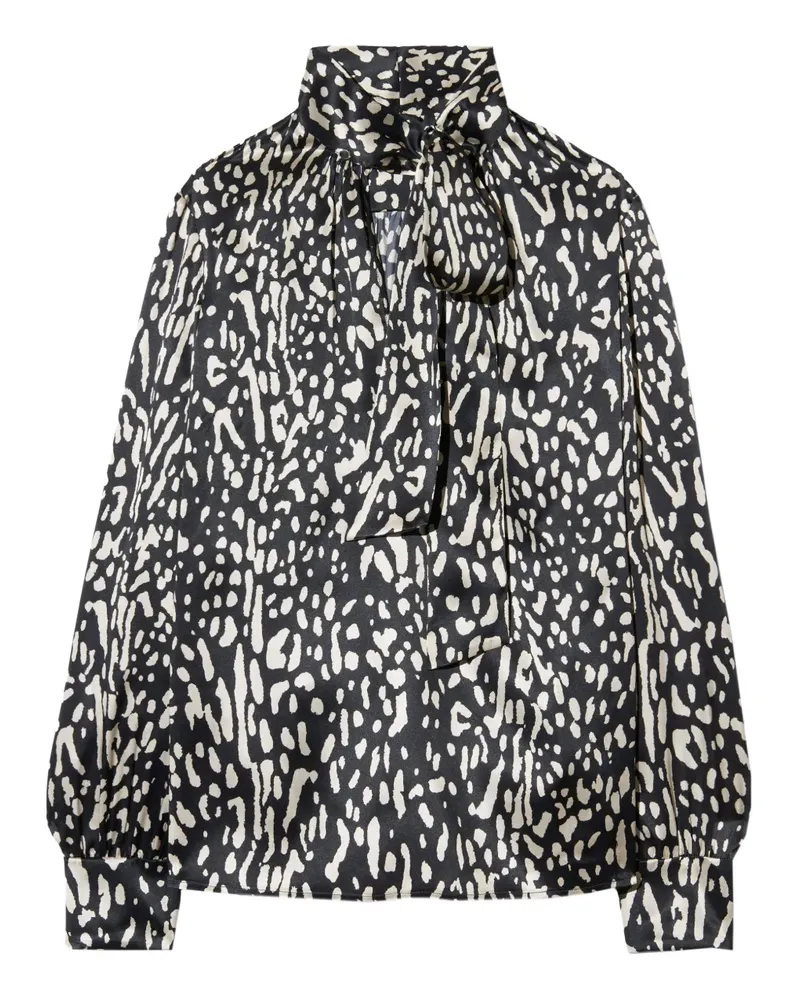 Nili Lotan Janese Bluse aus Seide - Schwarz Schwarz