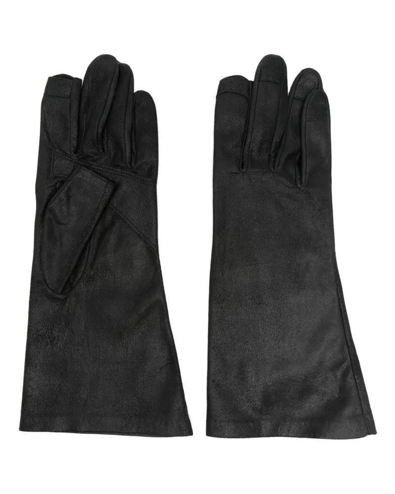 Rick Owens Handschuhe aus Leder - Schwarz Schwarz