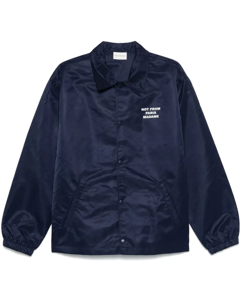 Drôle de Monsieur La Veste Jacke mit Slogan - Blau Blau