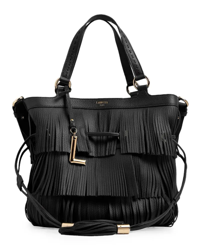 Lancel medium Premier Flirt fringed bucket bag - Schwarz Schwarz