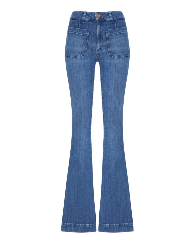 Seafarer patch-pocket flared jeans - Blau Blau