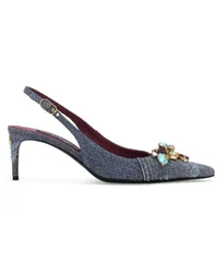 Dolce & Gabbana Slingback-Pumps mit Kristallen Blau