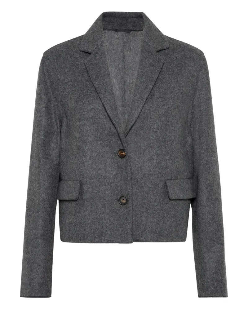 Brunello Cucinelli Cropped-Blazer - Grau Grau