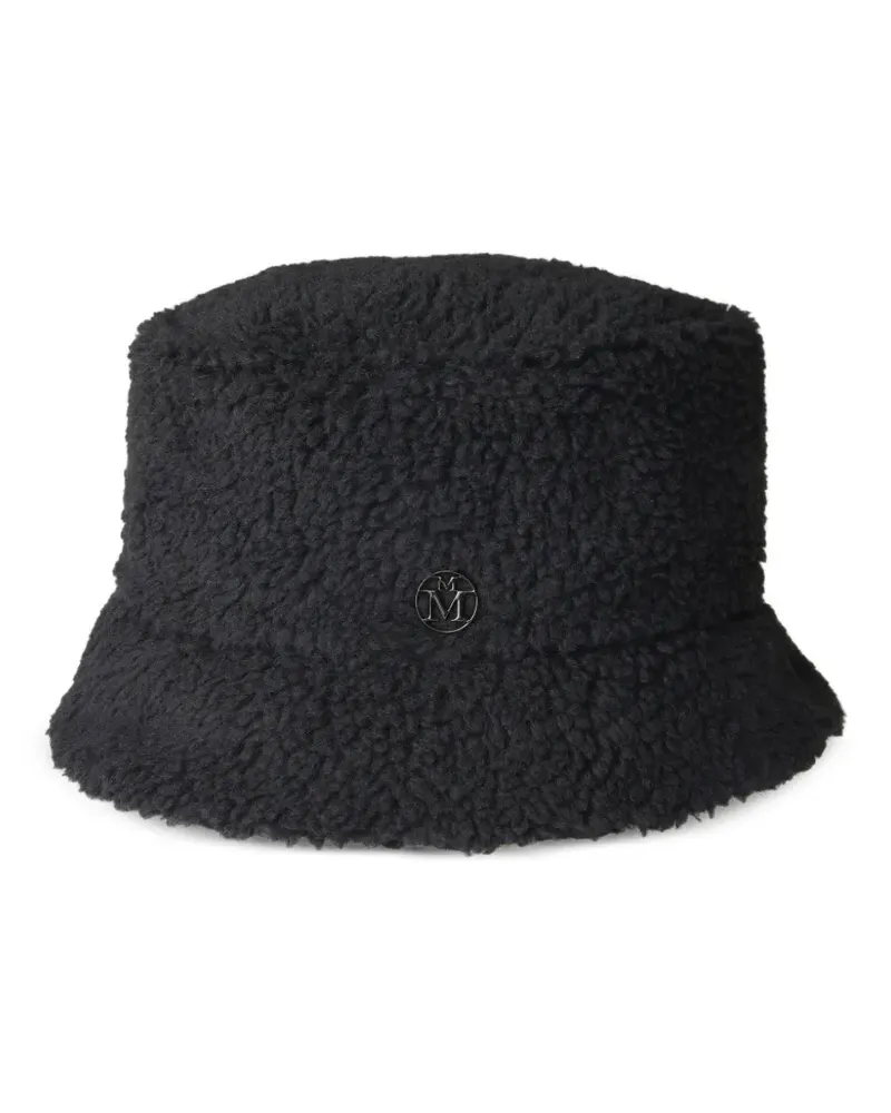 Maison Michel Axel Fischerhut aus Faux Shearling - Schwarz Schwarz