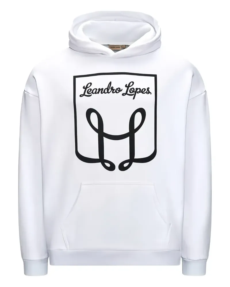 Leandro Lopes Hoodie mit Logo-Print - Weiß Weiß