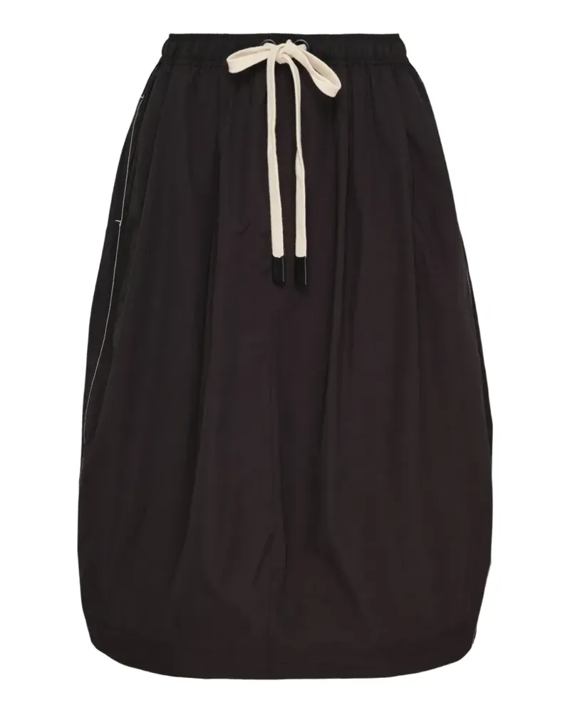 Lee Mathews Callum drawstring balloon midi skirt - Schwarz Schwarz