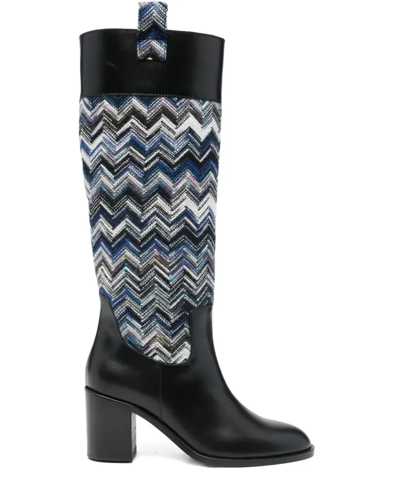 Missoni 75mm Sophie zigzag boots - Schwarz Schwarz