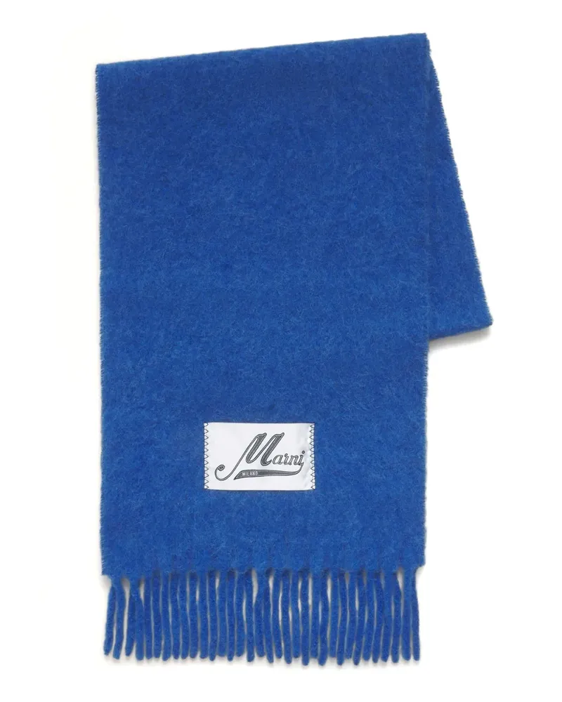 Marni Schal mit Fransen - Blau Blau