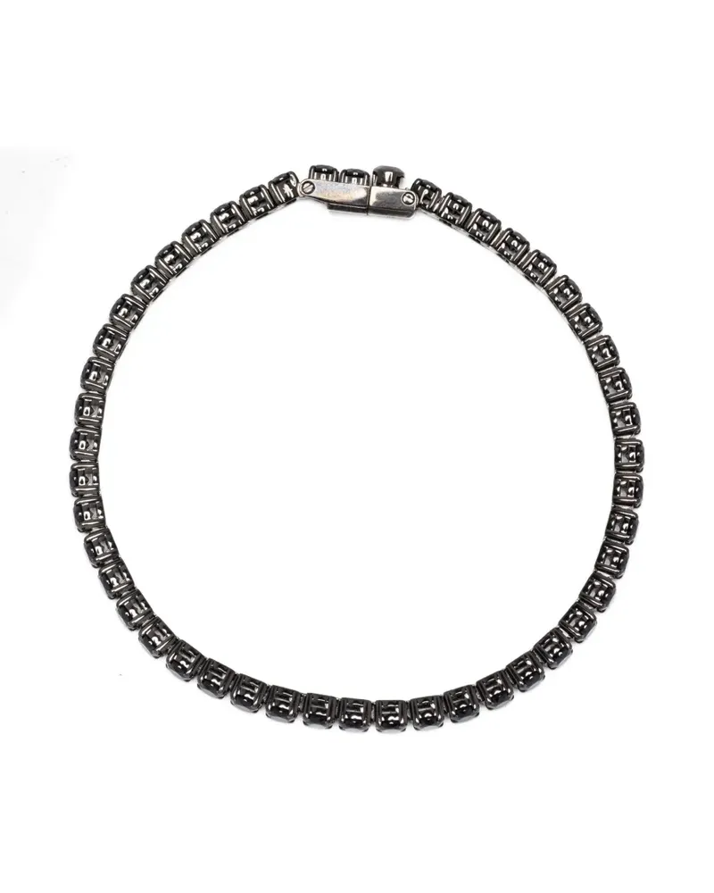 Swarovski Matrix Tennisarmband aus Ruthenium - Schwarz Schwarz